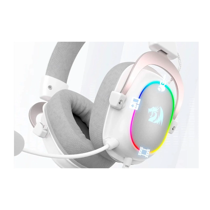 AUDIFONOS GAMER REDRAGON ZEUS X H510W RGB WHITE USB - 4
