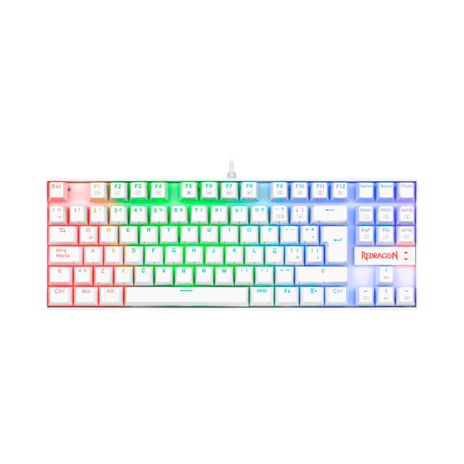 TECLADO REDRAGON MECÁNICO KUMARA K552W RED SWITCH ESP - 1
