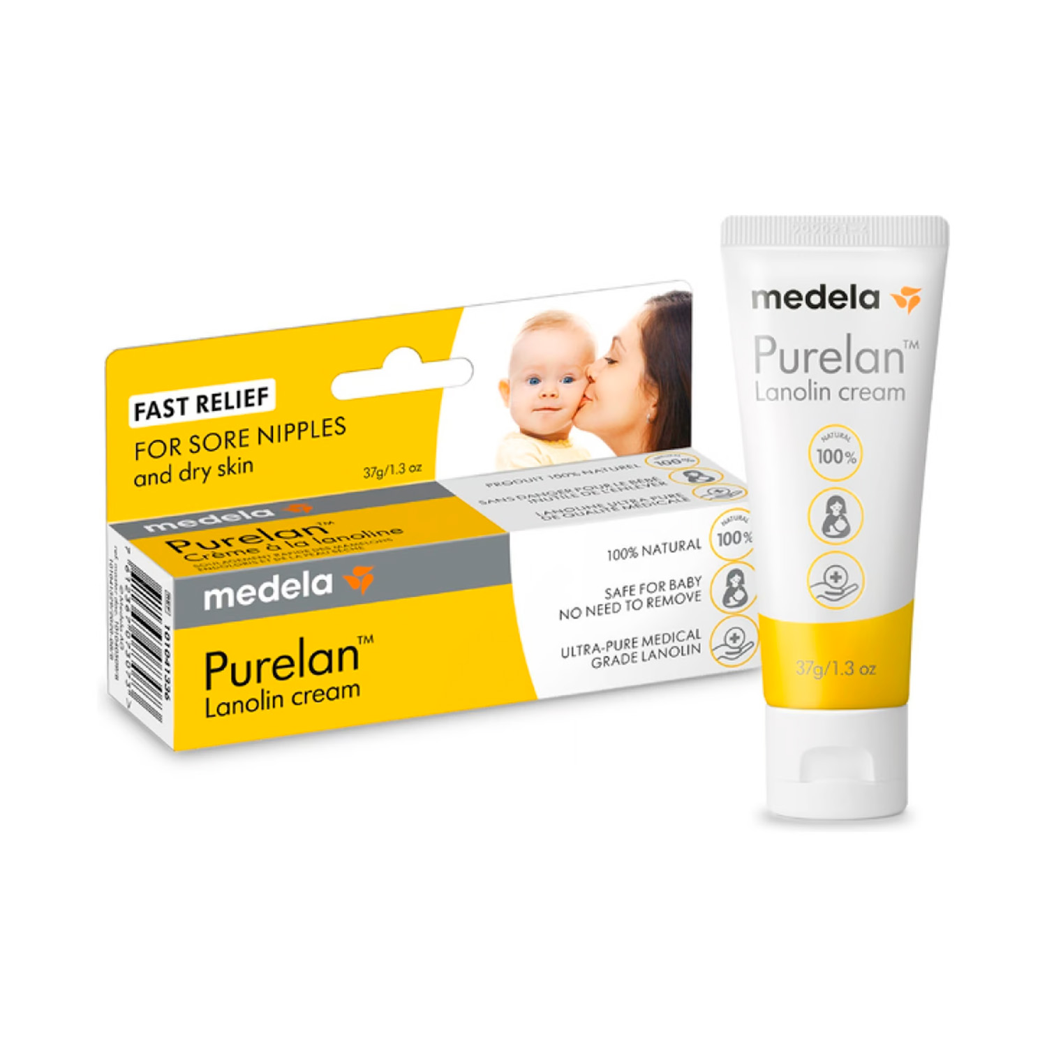 CREMA DE LANOLINA MEDELA PURELAN 37GR - 1