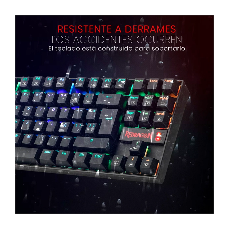 TECLADO GAMER REDRAGON KUMARA K552 RGB RED SWITCH ESP - 5