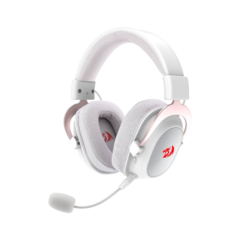 AUDIFONOS GAMER INALAMBRICOS REDRAGON ZEUS PRO WIRELESS H510 BLANCO RGB - 1