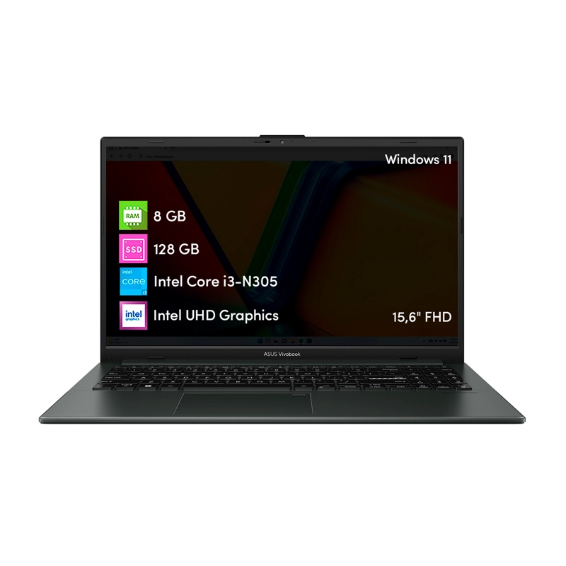 NOTEBOOK ASUS VIVOBOOK GO INTEL i3 8GB 128GB SSD 15.6' FHD REACONDICIONADO - 1