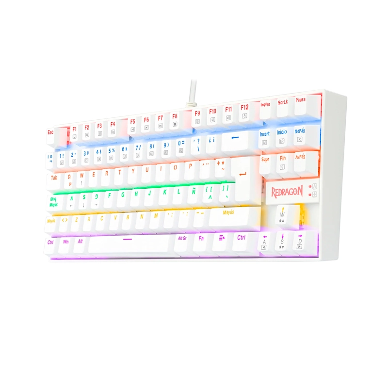TECLADO GAMER REDRAGON KUMARA 2 K552R-SP SWITCH RED RAINBOW BLANCO ESPAÑOL - 3