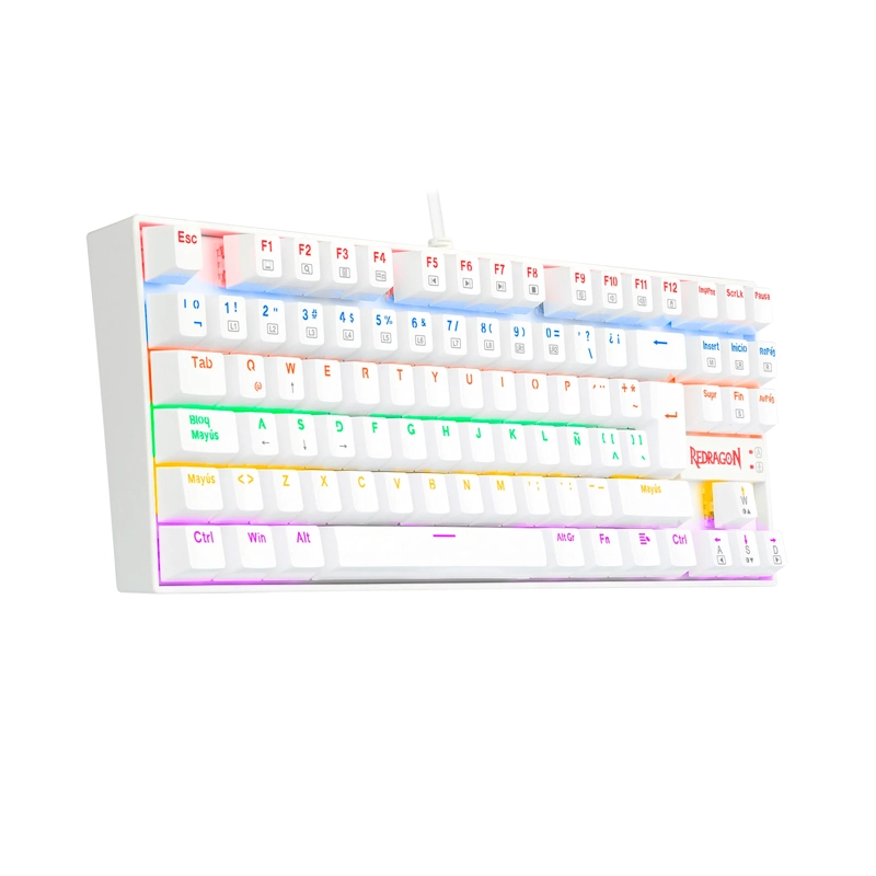 TECLADO GAMER REDRAGON KUMARA 2 K552R-SP SWITCH RED RAINBOW BLANCO ESPAÑOL - 4