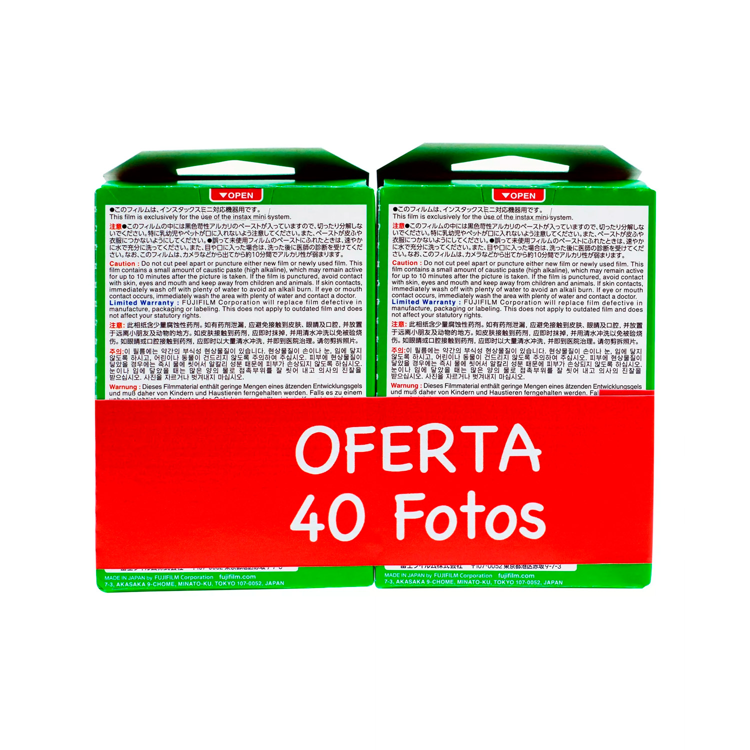 PACK PELICULAS INSTANTANEAS INSTAX FILM MINI 40 FOTOS - 4