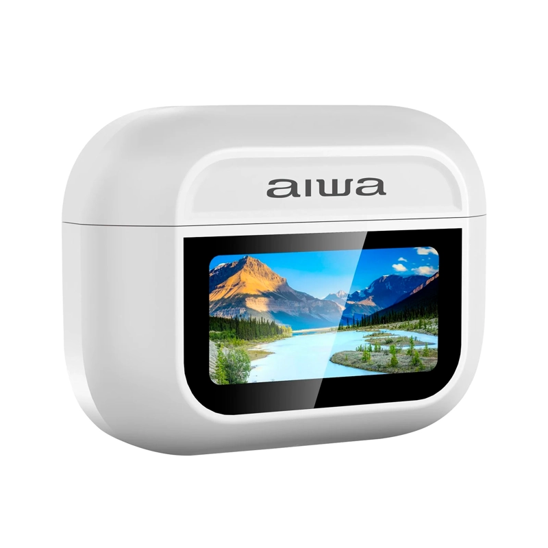 AUDIFONOS INALAMBRICOS AIWA IN EAR PANTALLA TACTIL AW-TWSGPRO EN COLOR BLANCO - 2