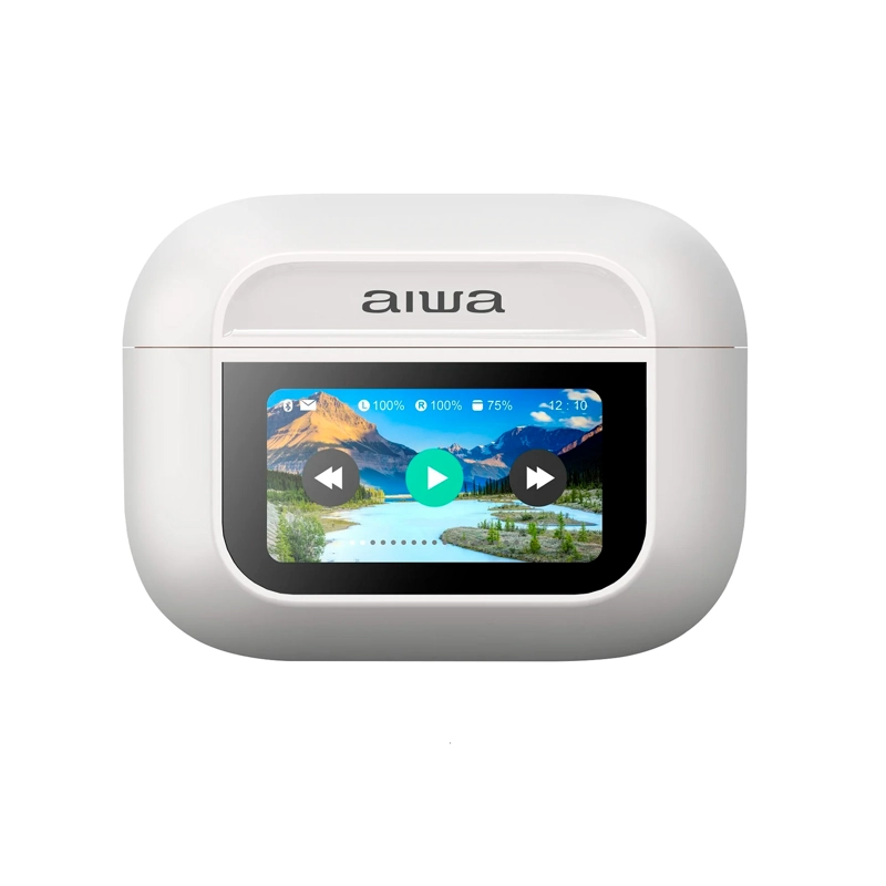 AUDIFONOS INALAMBRICOS AIWA IN EAR PANTALLA TACTIL AW-TWSGPRO EN COLOR BLANCO - 3