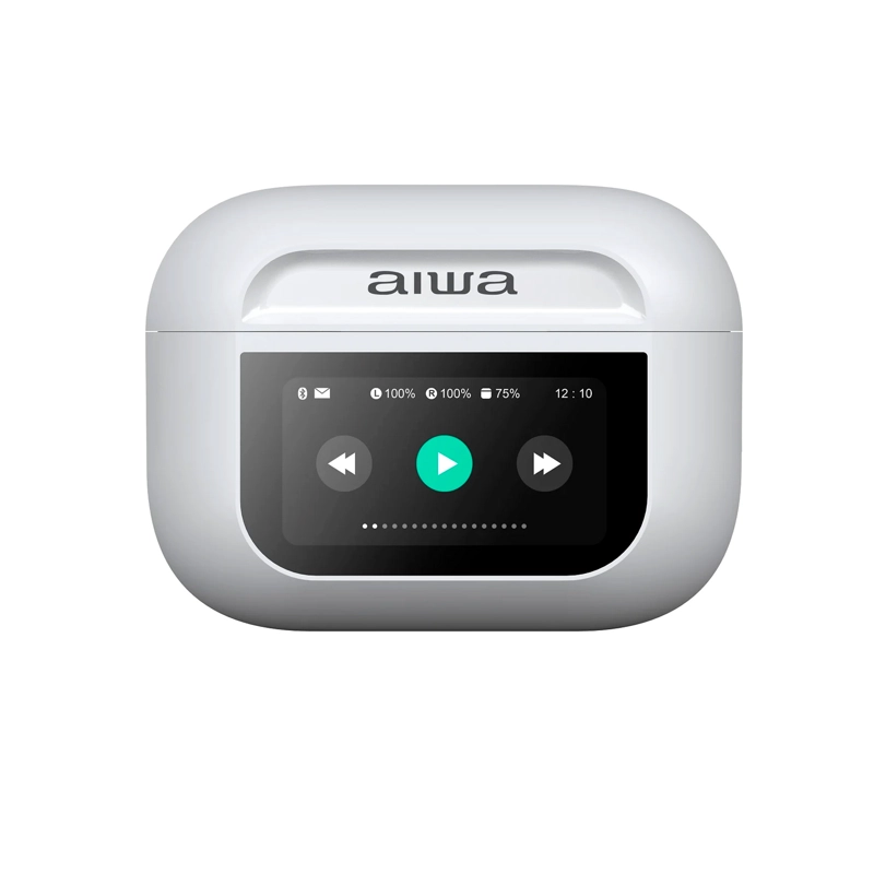 AUDIFONOS INALAMBRICOS AIWA IN EAR PANTALLA TACTIL AW-TWSGPRO EN COLOR BLANCO - 4