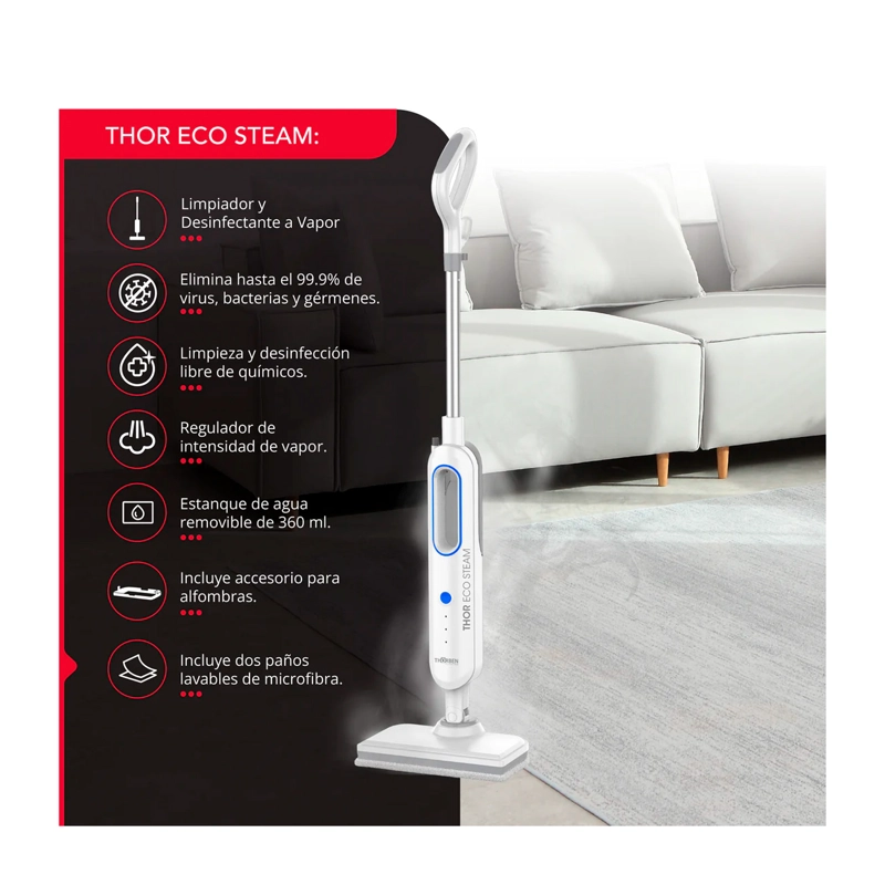 MOPA A VAPOR THORBEN ECO STEAM DESINFECTANTE - 2