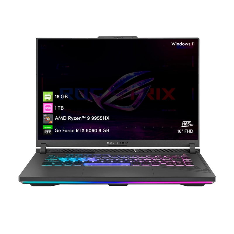 NOTEBOOK GAMER ASUS ROG STRIX G16 RYZEN 9 16GB 1TB SSD RTX5060 16' FHD WIN11