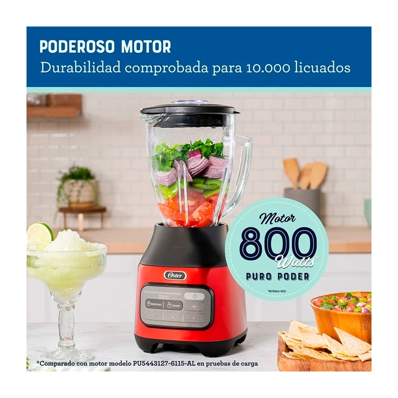 LICUADORA OSTER REVERSIBLE 3 VEL + PULSO BLSTPEGCRT 800W 1.5L - 7