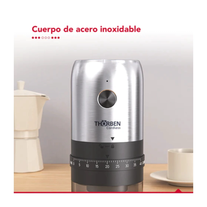 MOLINILLO DE CAFE  THORBEN USB INOX PROFESSIONAL COFFEE GRINDER - 3