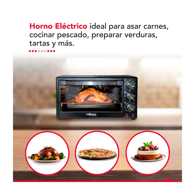 HORNO ELECTRICO THORBEN MAGNUM OVEN 60L 3 MODOS 2200W - 5