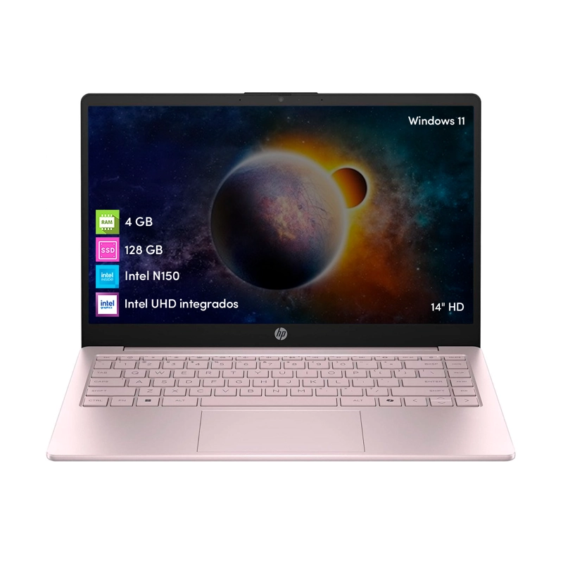 NOTEBOOK HP INTEL N150 4GB 128GB 14' HD WIN11 ROSA - 1