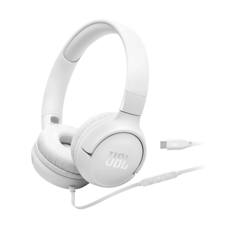 AUDIFONOS JBL TUNE 520C USB-C BLANCO - 1