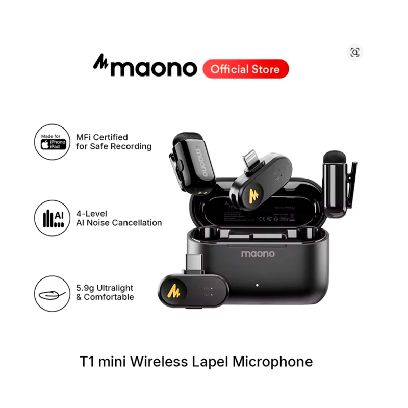 MICROFONO INALAMBRICO MAONO WM622 PB2 IPHONE IOS - 2