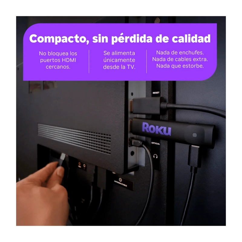 DISPOSITIVO DE STREAMING ROKU STICK HD 2025 NEGRO - 6