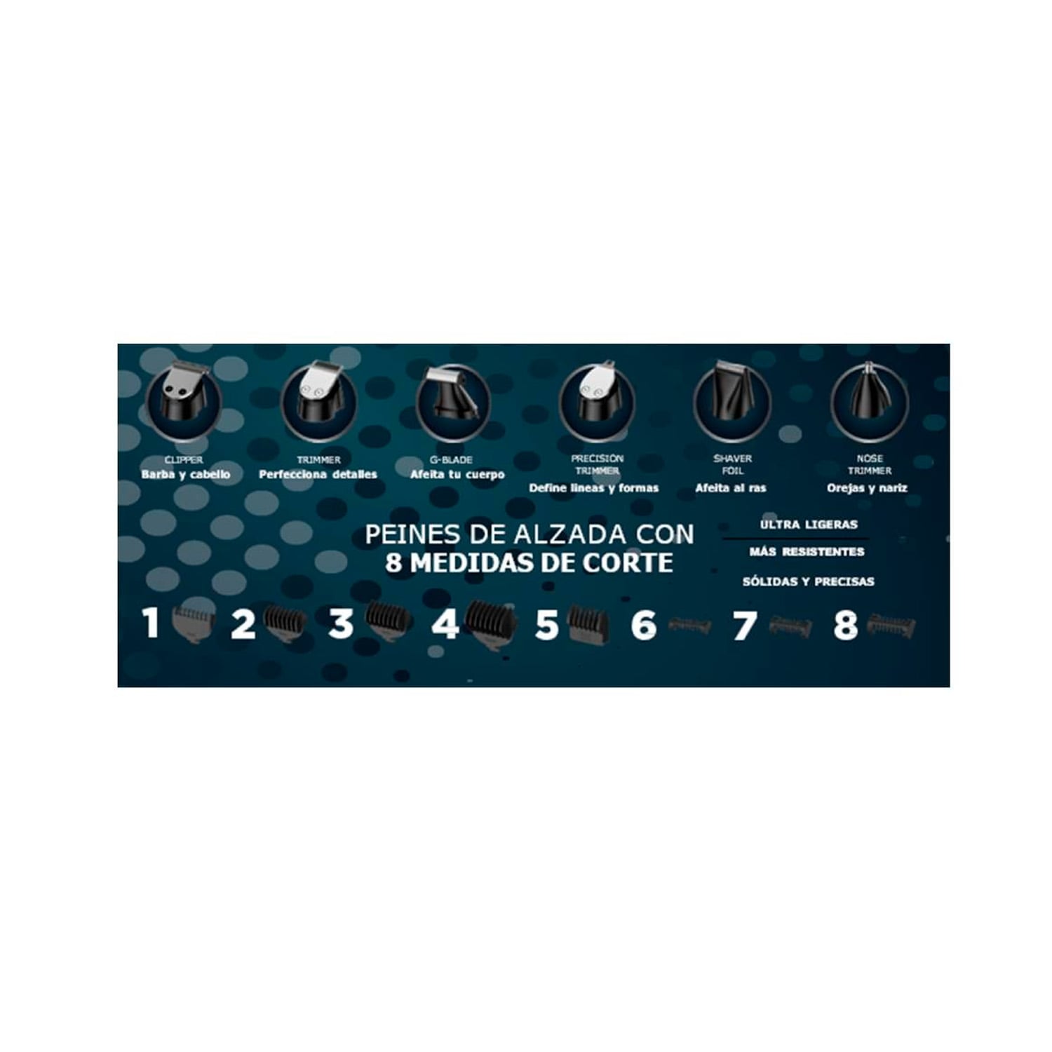 AFEITADORA CORTAPELO GAMA GCX-630 BLACK TITANIUM USB 15PCS - 4