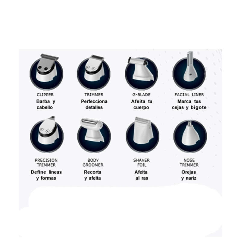AFEITADORA CORTAPELO GAMA GCX-630 SPORT WET&DRY PRO USB 20PCS - 3