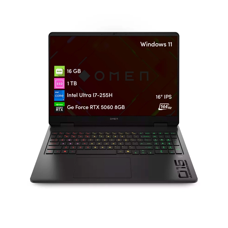 NOTEBOOK GAMER HP OMEN INTEL ULTRA 7 16GB 1TB SSD 16' 2K RTX5060 W11 - 1
