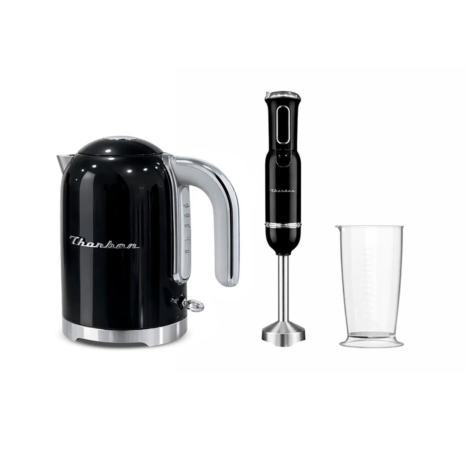 KIT THORBEN HERVIDOR + MINIPIMMER RETRO STYLE BLACK - 1
