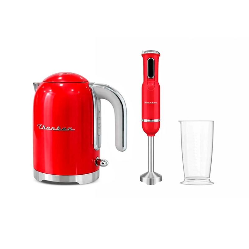 KIT THORBEN HERVIDOR + MINIPIMMER RETRO STYLE RED - 1
