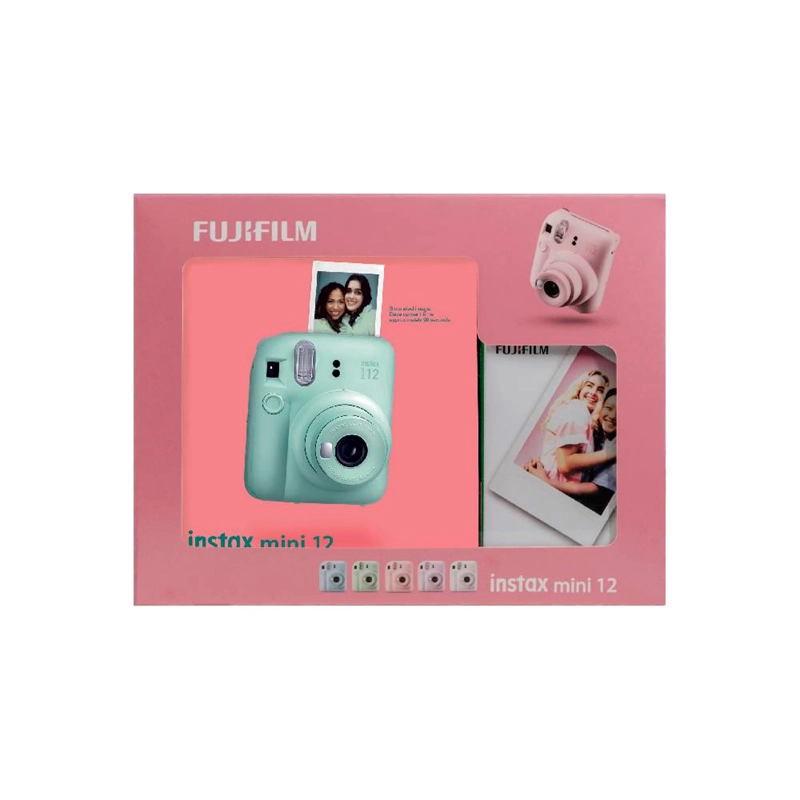 PACK CAMARAS INSTANTANEAS INSTAX MINI 12 VERDE Y ROSA - 4