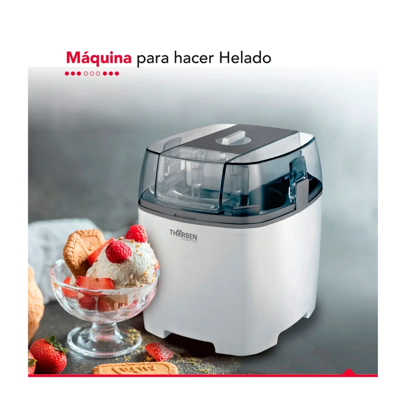 PACK THORBEN MAQUINA DE HELADOS ICE CREAMY + CUCHARA ELECTRICA 2 TEMPERATURAS - 5