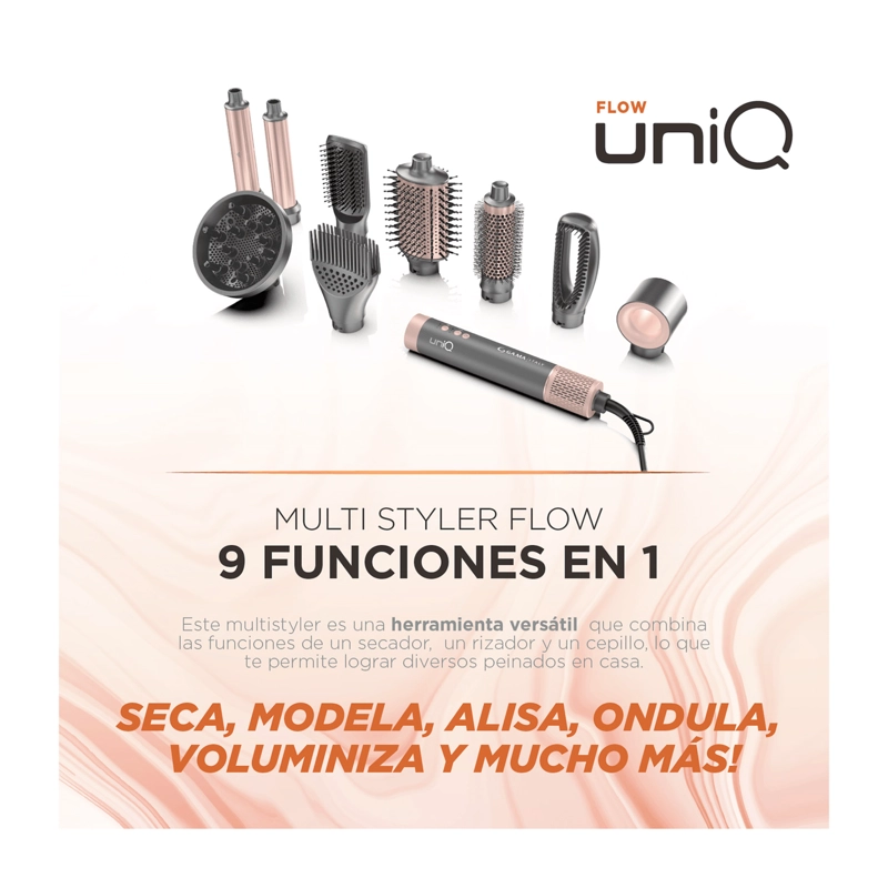 CEPILLO SECADOR GAMA MULTISTYLER UNIQ STYLER FLOW 9 EN 1 ULTRA ION - 4
