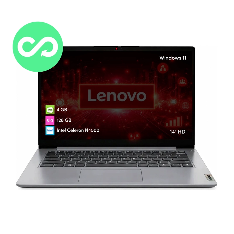 NOTEBOOK LENOVO IDEAPAD CELERON 4GB 128GB 14' HD WIN11 GRIS - 7