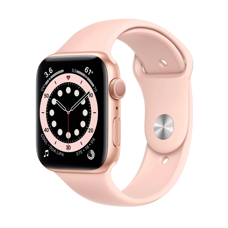 Reloj Apple Watch Series 6 40mm GPS + Wifi Gold Aluminum Case Pink Sand Sport Band - 1