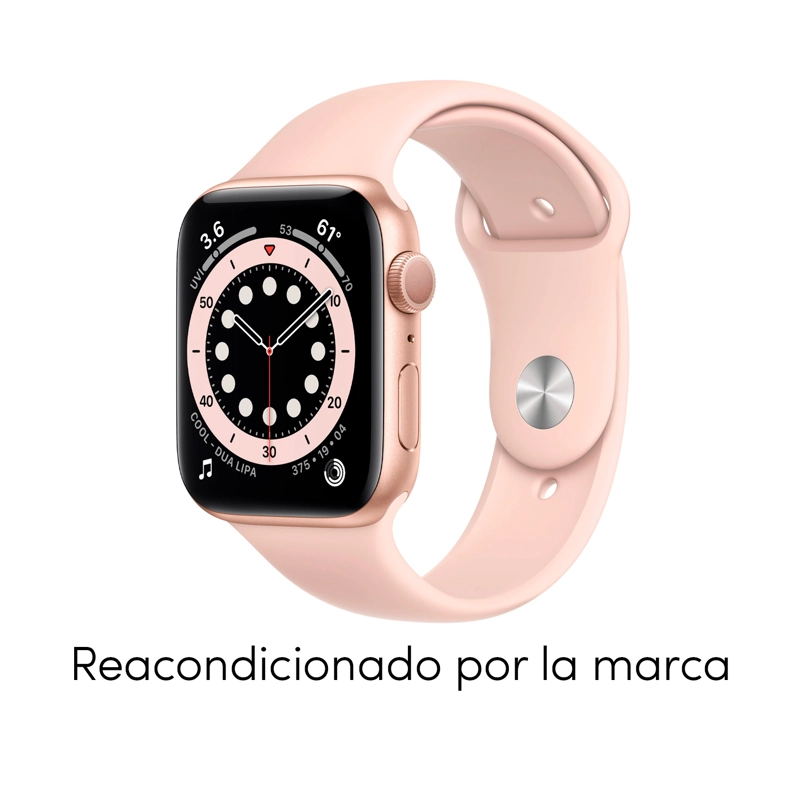 Reloj Apple Watch Series 6 40mm GPS + Wifi Gold Aluminum Case Pink Sand Sport Band - 2