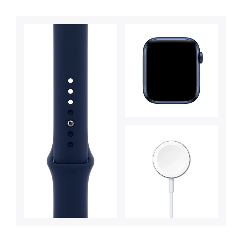 RELOJ APPLE WATCH SERIES 6 40MM GPS BLUE ALUMINUM CASE DEEP NAVY SPORT BAND - 6