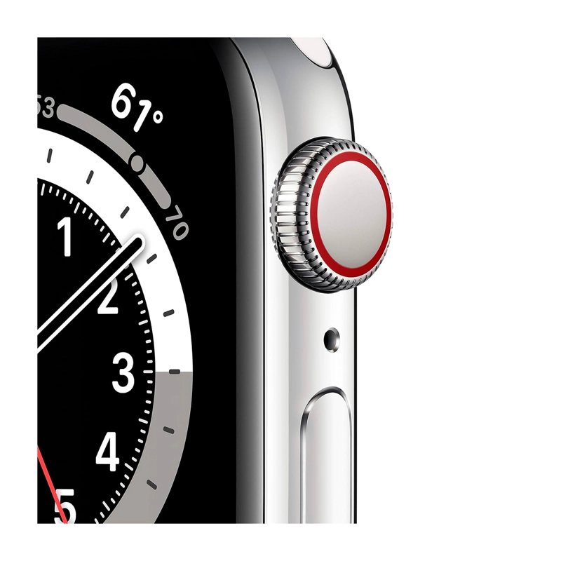 RELOJ APPLE WATCH SERIES 6 40MM GPS + CELULAR SILVER STAINLESS STEEL WHITE SPORT - 5