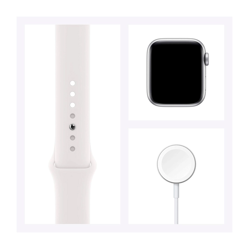 RELOJ APPLE WATCH SERIES 6 40MM GPS + CELULAR SILVER STAINLESS STEEL WHITE SPORT - 6