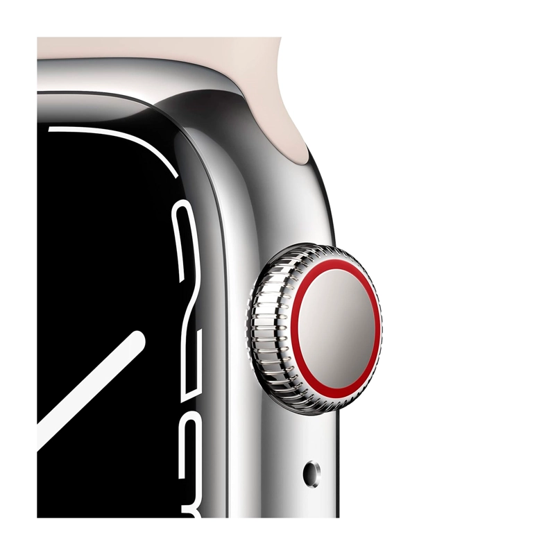 Reloj Apple Watch Series 7 41mm GPS + Wifi Silver Stainless Steel Starlight Sport Band - 4