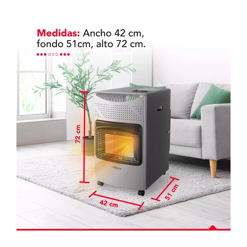 ESTUFA A GAS THORBEN GL 5K GRIS - 4