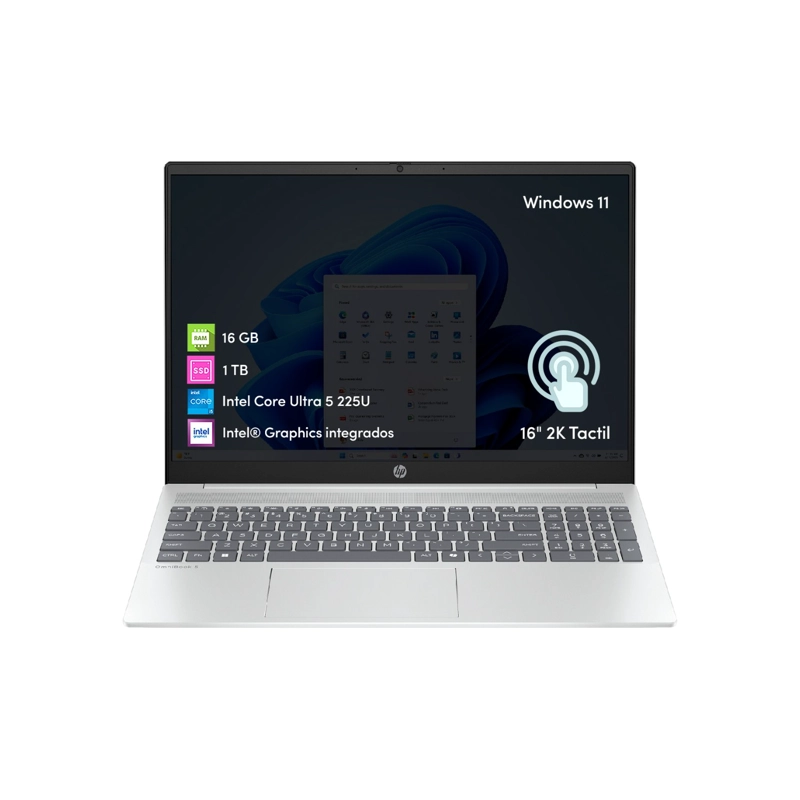 Notebook HP Omnibook Core Ultra 5 16GB 1TB SSD 16' 2K Táctil W11 - 1