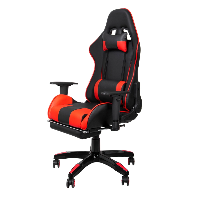 SILLA GAMER NIBIO GC181 RECLINABLE 180° APOYA PIES Y BRAZOS ROJO NEGRO - 2