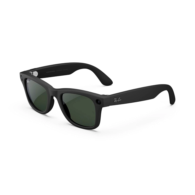 RAY-BAN LENTES INTELIGENTES RAY-BAN META WAYFARER GEN 1 MATTE BLACK CLEAR TO GRAPHITE GREEN TRANSITIONS
