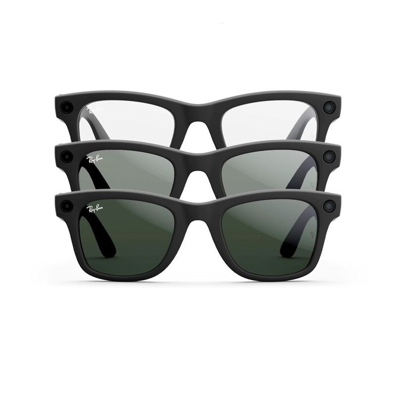 LENTES INTELIGENTES RAY-BAN META WAYFARER GEN 1 MATTE BLACK CLEAR TO GRAPHITE GREEN TRANSITIONS - 3