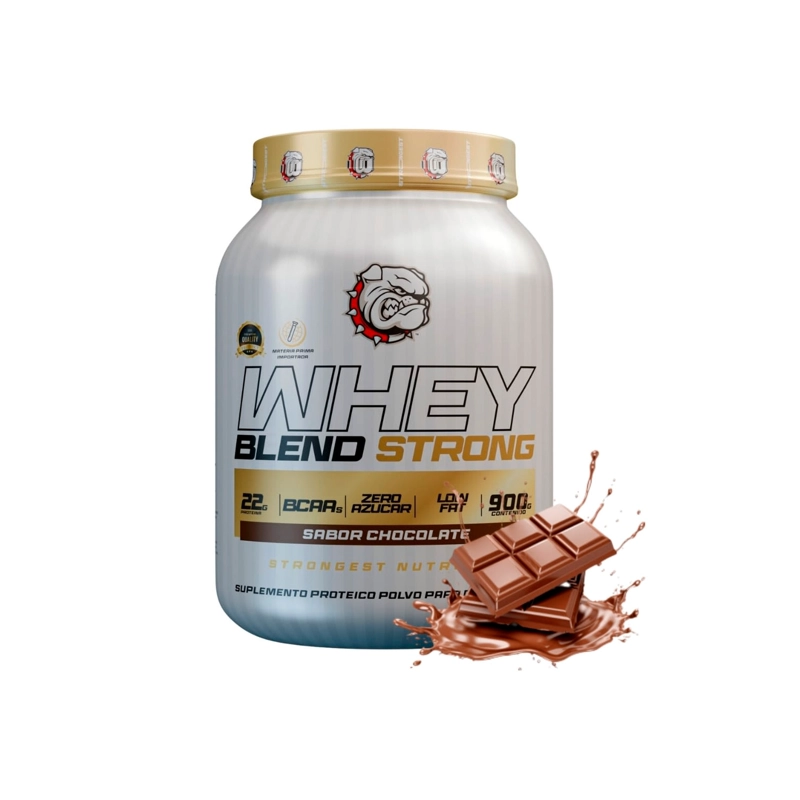 PROTEINA WHEY BLEND STRONGEST 900G CHOCOLATE - 1