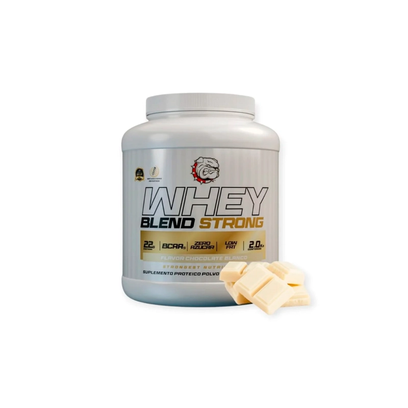 PROTEINA WHEY BLEND STRONGEST 2KG CHOCOLATE BLANCO - 1