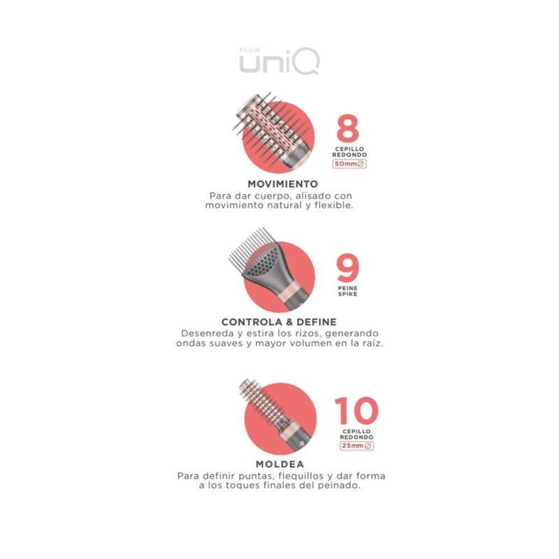 CEPILLO SECADOR GAMA MULTISTYLER UNIQ STYLER FLOW 15 ACC - 4