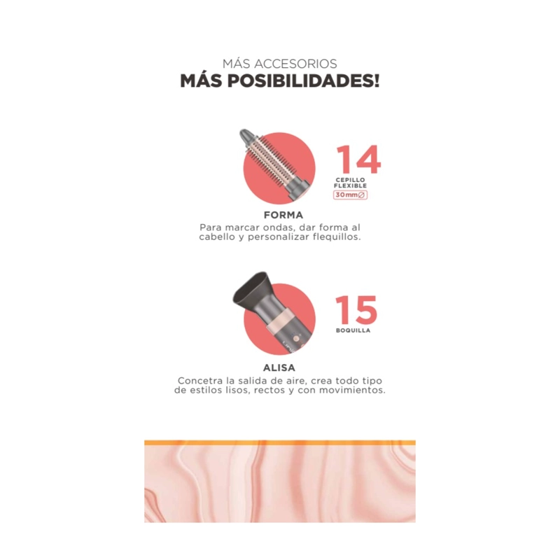 CEPILLO SECADOR GAMA MULTISTYLER UNIQ STYLER FLOW 15 ACC - 6