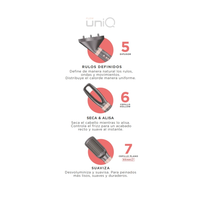 CEPILLO SECADOR GAMA MULTISTYLER UNIQ STYLER FLOW 12 ACC - 3