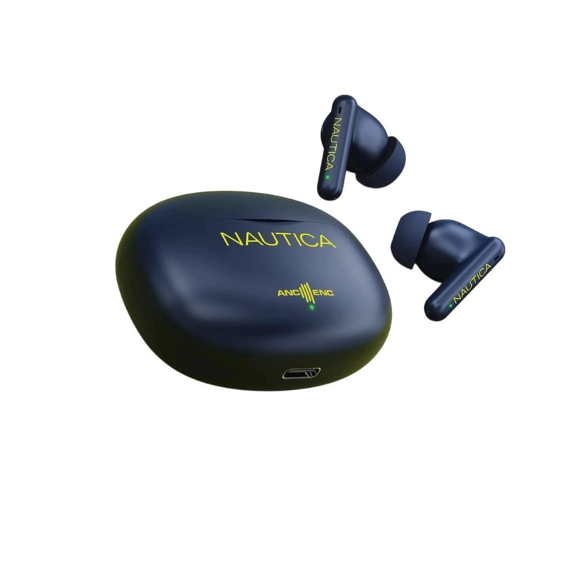 AUDIFONOS INALAMBRICOS NAUTICA T680 HYBRID NOISE CANCELLING AZUL Y VERDE - 3