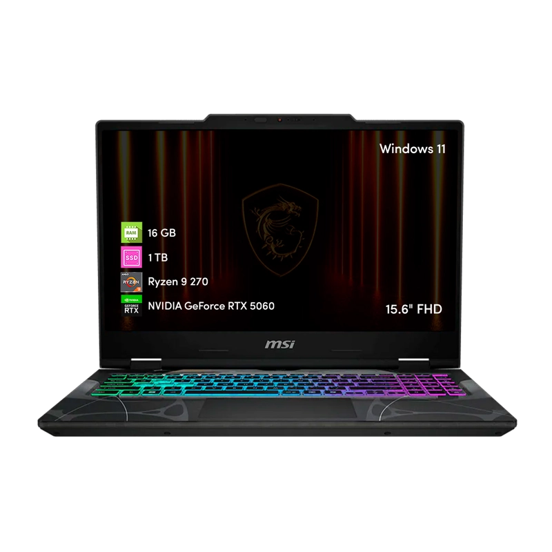 NOTEBOOK GAMER MSI CYBORG RYZEN 9 16GB 1TB SSD RTX5060 15.6 FHD W11 - 1