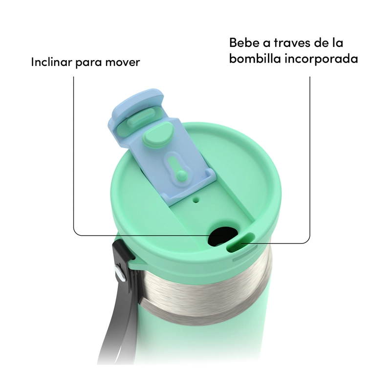 BOTELLA TERMICA FRIO Y CALOR CONTIGO DUAL SIP 473ML VERDE - 2