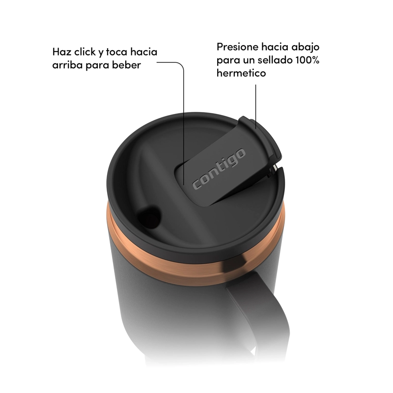VASO TERMICO CONTIGO SNAPSEAL 887ML NEGRO COBRE - 2